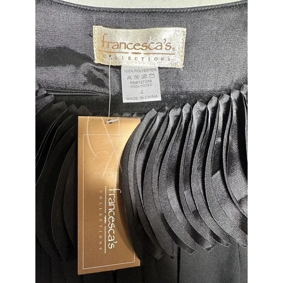 Francesca's Origami Pleated Sleeveless Sheath Party‎ Dress Size Small Black NWT - Picture 7 of 16